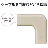配線カバー モール 接続ユニット 曲ガリ 壁用 フラットモール ベージュ LD-GAFM1M エレコム 1個（直送品）