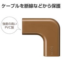 配線カバー モール 接続ユニット 曲ガリ 壁用 フラットモール ブラウン LD-GAFM2MBR エレコム 1個（直送品）