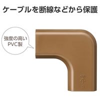 配線カバー モール 接続ユニット 曲ガリ 壁用 フラットモール ブラウン LD-GAFM3MBR エレコム 1個（直送品）