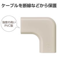 配線カバー モール 接続ユニット 曲ガリ 壁用 フラットモール ベージュ LD-GAFM3M エレコム 1個（直送品）
