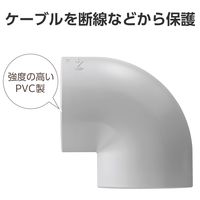 配線カバー モール 接続ユニット 曲ガリ 床用モール LD-GA1307MGY専用 グレー LD-GAM37MGY エレコム 1個