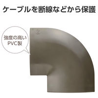 配線カバー モール 接続ユニット 曲ガリ 床用モール LD-GA1507MBR用 ブラウン LD-GAM57MBR エレコム 1個