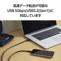 タイプCケーブル ( USB-A to USB-C ) 2m ブラック MPA-ACEC5G20BK エレコム 1個（直送品）