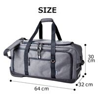 スワン　杢調ボストンキャリー　61L　ネイビー　1253　1個（直送品）