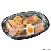 エフピコチューパ どんぶり容器 CY-丼 小判大N 黒本体 CP520398 1袋(50個)（直送品）