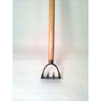 相田合同工場 草刈りレーキ つるホ― ミニ 木柄 AD-449 1本（直送品）