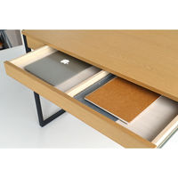 【軒先渡し】ICHIBA 引き出し付きシンプルデスク 幅1200×奥行600×高さ725mｍ NA×BK OFT-3758NABK 1台（直送品）