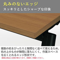 【組立設置込】プラス リネロ3 会議テーブル 幅1800×奥行600mm ミディアムウッド×ブラック LD3-620 T2/SBK 1台（直送品）