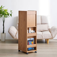 【軒先渡し】朝日木材加工 コスメストレージ エルフォルム 幅294×奥行390×高さ1006mm LFM-1030DR-NA 1台（直送品）