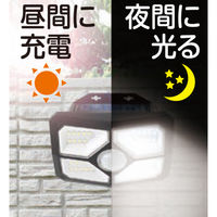 大進 人感 センサーライト ソーラーライト 屋外 防雨 LED DLS-WL008 1台（直送品）