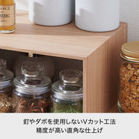 Like-it（ライクイット） 木目調 プラスラック ホワイト コの字ラック スリム 日本製 1個