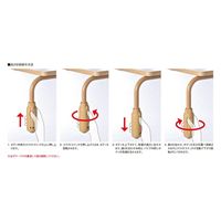 【軒先渡し】ニシキ工業 昇降式園児用テーブル 幅1200×奥行600×高さ300・330・360mm　 AESF-1260-VWH 1台（直送品）