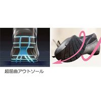 G-STARS ラックラック 撥水ストレッチバイカラーパンプス 超軽量 丸洗いOK ブラック 22.5cm GS-0352 1足（直送品）