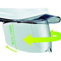 ミドリ安全 ハイスペックモデル（ワイドシールド付）CLVSRA3αホワイト SC-19PCLVSRA3-ALPHA-W/BL 1個