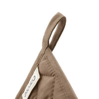 LIV PLUS CAROTE（カローテ） 鍋敷き ループ付 ブラウン アイボリー 18×18cm NM-5063 1個