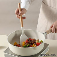 ベストコ CAROTE（カローテ） ターナー フライ返し シリコン 木製 耐熱 アイボリー NM-5045 1個