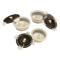 富士商 Felio たためるシリコン保存&ランチBOX(丸形) 1000ml F21738 1箱（直送品）