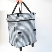 富士商 Felio スマートショッピングバッグ エッグホルダー付 ハウンドトゥース F21806 1袋（直送品）