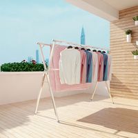 富士商 布団も干せる伸縮式コンパクト物干し台 F21929 1台（直送品）