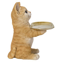 ウービア 茶トラ猫の小物置き(マグネットで取り外し可能皿) H22190-1 1個（直送品）