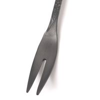 槌目ステンレスヒメフォーク（ブラック） ブラック加工 1セット（1本×2） LAKOLE/ラコレ