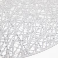 PVCランチョンマット（シルバー） 1セット（1枚×2） LAKOLE/ラコレ