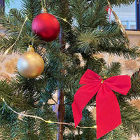 【軒先渡し】ストア・エキスプレス　スタンダードクリスマスツリーセット レッド　高さ150×幅71cm　8162-2444　1セット（直送品）