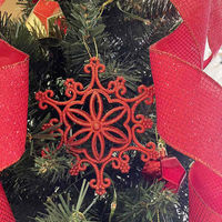 【軒先渡し】ストア・エキスプレス　木製ベース スリムクリスマスツリーセット レッド　高さ150×幅66cm　8736-1638　1セット（直送品）