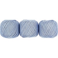 オリムパス製絲 エミーグランデ レース糸 合細 Col.305 水色系 50g 約218m 3玉セット EMMY-305 1箱/3玉セット（直送品）