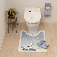 センコー スヌーピー 星空スヌーピー トイレマット 約60×60cm ブルーグレー SNB230601 1枚（直送品）