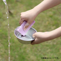 キッチンスポンジ 使い捨て 不織布クリーナー 洗剤付き 室内・屋外で 5×10cm パープル 1セット（1パック（30個入×5）オカザキ