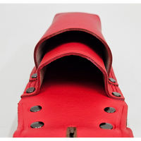 コヅチ work time 3連チェーン 折込鋸2段差 床皮サック レッド CH-07RD 1個（直送品）