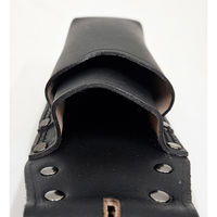 コヅチ work time 3連チェーン 折込鋸2段差 床皮サック ブラック CH-07BK 1個（直送品）