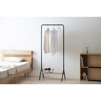 アイリスオーヤマ ハンガーラック ナチュラル/ブラック HPI-640 1台（直送品）