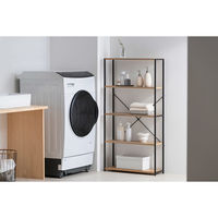 アイリスオーヤマ スリムラック ナチュラル/ブラック HSR-625 1台（直送品）