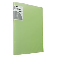 ハピラ クリアーファイル A4 20ポケット クリアーアソート FM311C 1セット(30冊)（直送品）