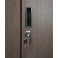 スマイル 木目調スチールロッカー 3連2段6人用 シリンダー錠 ダークブラウン/ホワイト 幅900×奥行515×高さ1790mm 1台（取寄品）