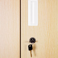 スマイル 木目調スチールロッカー 4連4人用 シリンダー錠 ライトブラウン/ホワイト 幅900×奥行515×高さ1790mm 1台（取寄品）