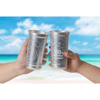 ストリックスデザイン リサイクルアルミドリンクカップ ライン 1箱（2個入）