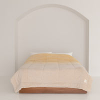 nishikawa　西川　バイカラー毛布　hauu　もちもちブランケット　2枚合わせ　わた入り　洗える　寝具　インテリア　NEWブランド　イエロー