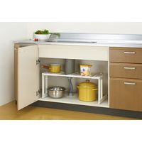 伸晃 シンク下 収納 伸縮式 1段 設置簡単 排水管をよけて設置できる MT1-EX 1個