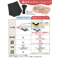 ワコール ヨジョイ 吸水サニタリーショーツ L BL(ブラック) 50002984 1セット(1個×2)