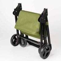 レップ ショッピングカート 前押し4輪カート 折りたたみ 保冷保温 35L カーキ 558317 1個