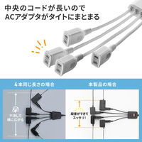 サンワサプライ  一括集中スイッチ付き電源延長コード TAP-EX4SWW（直送品）