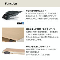【軒先渡し】コイズミファニテック Fit-in Desk 昇降デスク ナチュラル×ホワイト FDD-897MOWH 1台（直送品）