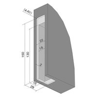 New Hikari (ニューヒカリ) フランス落し150 ロングストロークタイプ ブラック SH-OF150L-K 清水 1セット（4個）（直送品）
