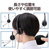 ヘッドセット USB 有線 単一指向性 ノイズキャンセリング オーバーヘッド HS-HP06SUBK 1個 エレコム（わけあり品）