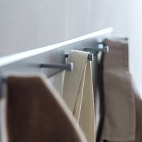 ポッシュリビング フックL ライトグレー W80×D4×H4cm アイアン 63881 1個（直送品）