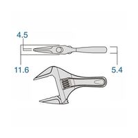 フジ矢 ライトショートモンキー(黒金・グリップ付) 118mm FLS-28-BG 1個 64-3209-73（直送品）