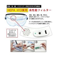 丸新工業 ポラリス 3690 ZEROーFOG USB充電・くもらないゴーグル 65-3864-89 1個（直送品）